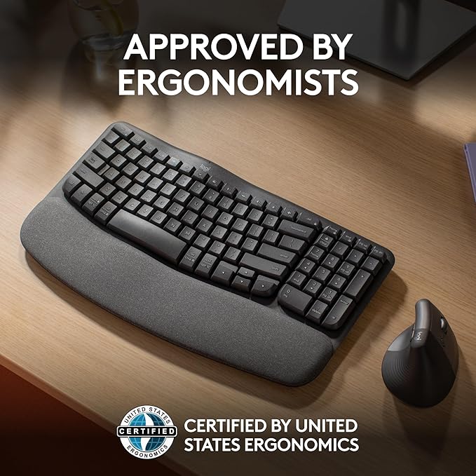 Logitech Wave Keys Wireless Ergonomic Keyboard - Image 5