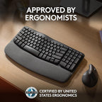 Logitech Wave Keys Wireless Ergonomic Keyboard - Image 5