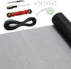 FLYZZZ Windows Screen Door Repair Kit Fiberglass Mesh 48''x118'' Black Window by FLYZZZ