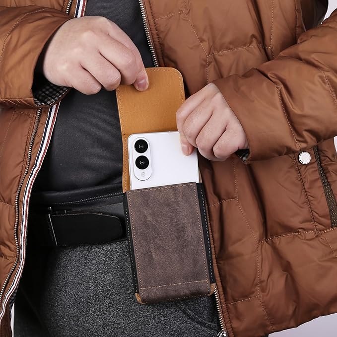 Phone Holster Pouch Case Belt Clip Loops Card Slot - Image 7