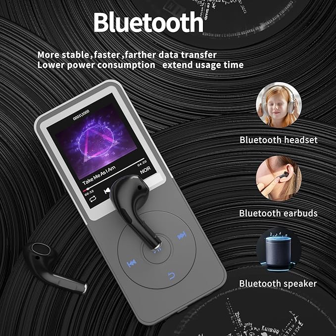 MP3 Player with Bluetooth, Portable Music Player, HiFi Sound, SD Card Slot – - Image 4