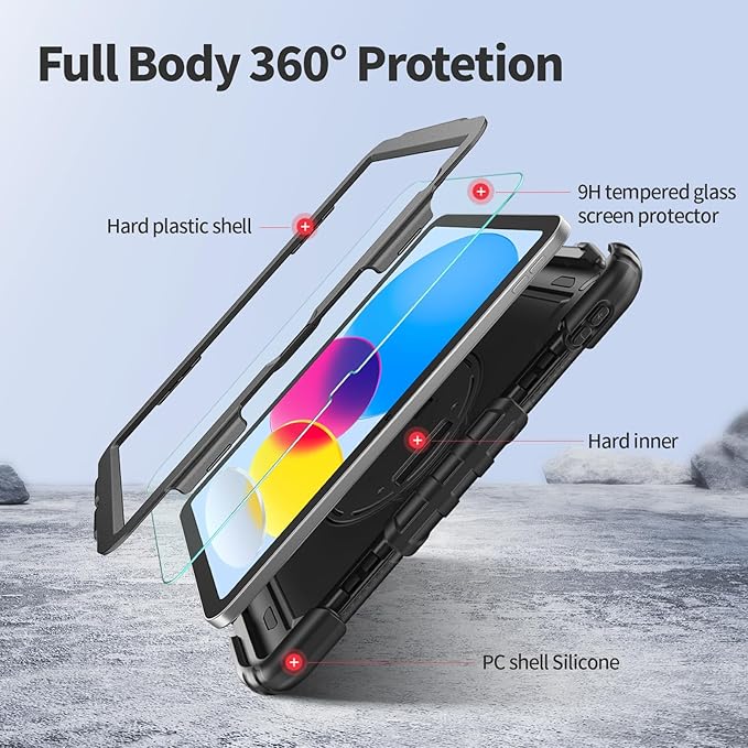 Ambison Case for iPad 11th/10th Generation 11"/10.9'' 2025/2022, Heavy Duty - Image 5