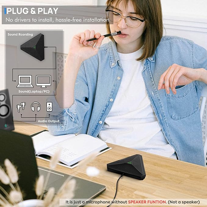 CMTECK Conference USB Microphone, Mute Button, Omnidirectional Condenser - Image 5