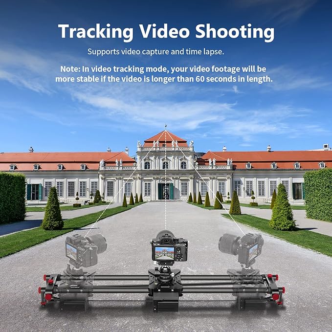 NEEWER 31.5"/80cm Motorized Camera Slider, App Wireless Control Carbon Fiber - Image 3