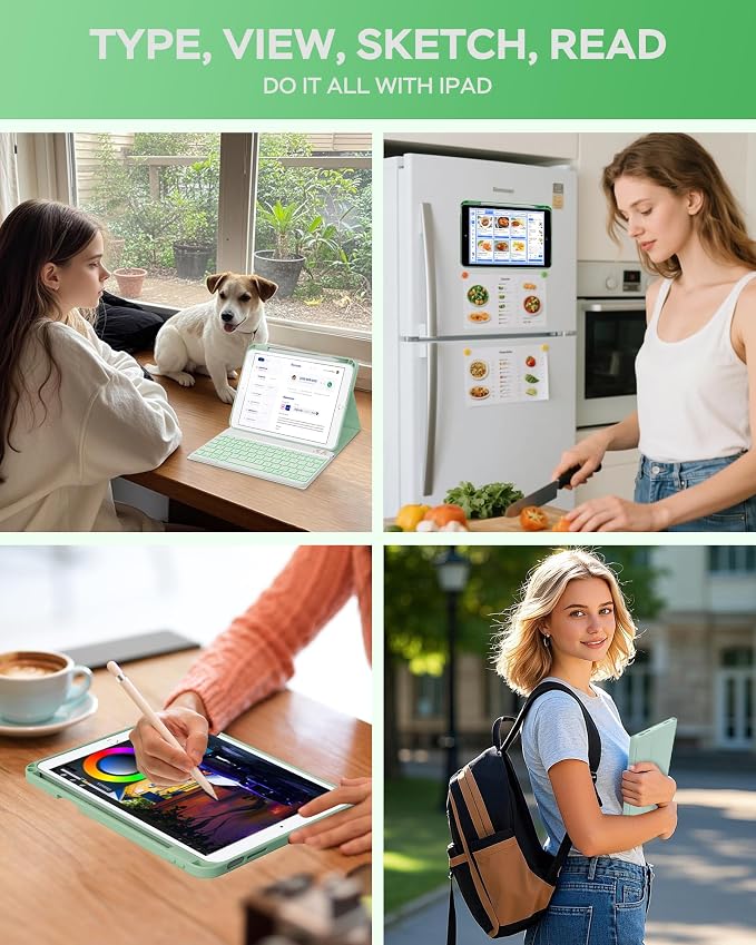 Keyboard Case for iPad 7th/8th/9th Generation 10.2'' 2019/2020/2021, 360° - Image 5