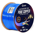 Cat6A Plenum Cable 1000ft Blue | 100% Solid Bare Copper 750MHz, PoE++ 23AWG 4 by NewYorkCables