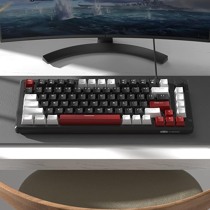 MageGee 75% Mechanical Gaming Keyboard, Compact Blue Backlit Wired Gaming - Image 7