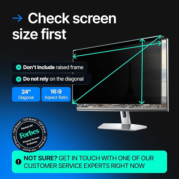 Acrylic 24 Inch Computer Privacy Screen Filter - Image 4