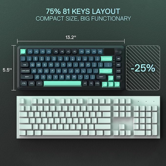 Redragon K724 PRO Wireless Gasket Gaming Keyboard w/Hype Screen & Knob - Image 7