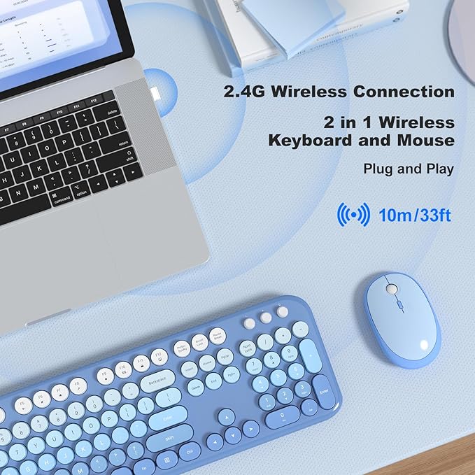 KNOWSQT Wireless Keyboard Mouse Combo - Image 5