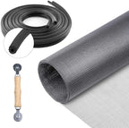 Screen Repair Kit for Windows and Doors 48” x 100" Adjustable Fiberglass Screens by Pazaka