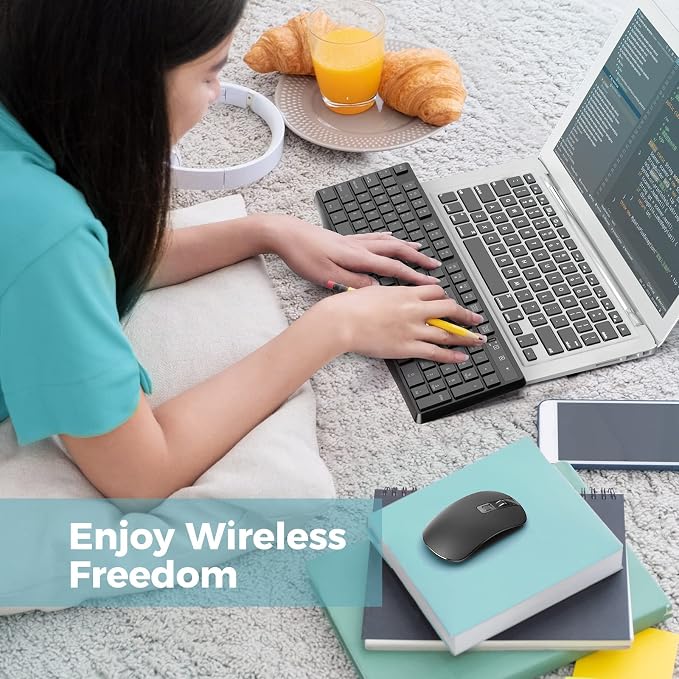 Wireless Keyboard and Mouse Combo, Lovaky 2.4G Full-Sized Ergonomic Keyboard - Image 7