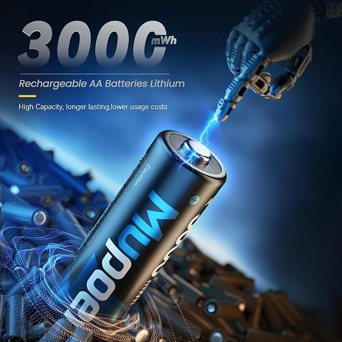 Rechargeable AA Lithium Batteries - Image 2