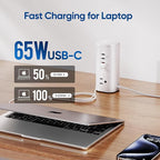 TenTrend Power Strip Tower Surge Protector, 115W Fast Charging Station - Image 6