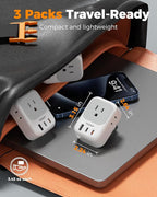 TESSAN European Travel Plug Adapter 3 Pack, PD 20W Type C Power Adaptor - Image 6