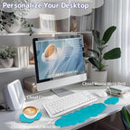 Cloud Wrist Rest Keyboard, Cloud Keyboard Wrist Pad Set - Image 2