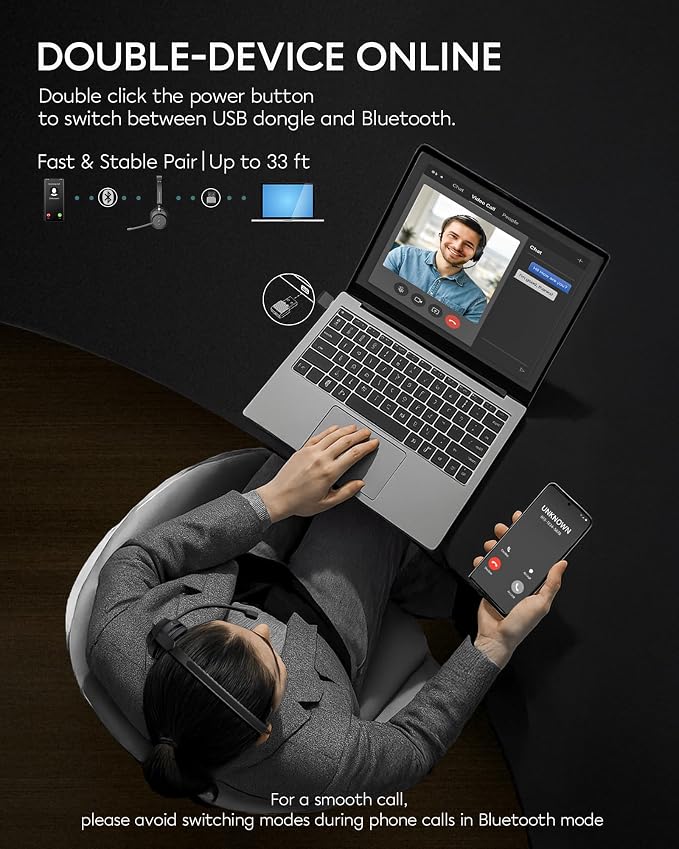 Bluetooth Headphones Wireless Headset - Image 3