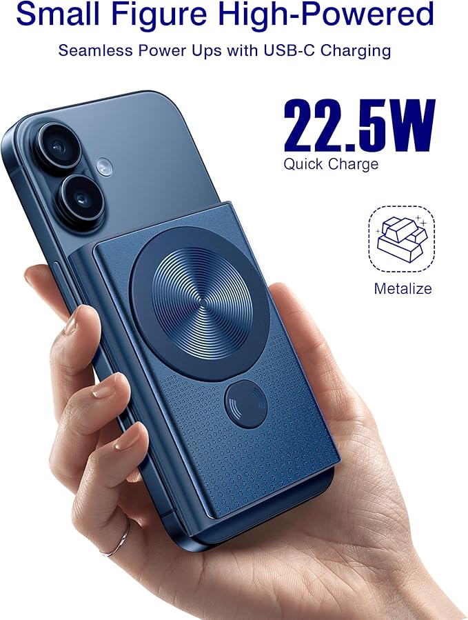 Kesguar Magnetic Portable Charger, 10000mAh 22.5W PD Super Fast Charging - Image 2