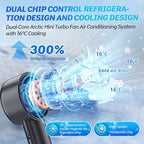 2025 Portable Handheld Ice Fan, Turbo Cooling Fans, 100 Gear Hurricane Wind - Image 2
