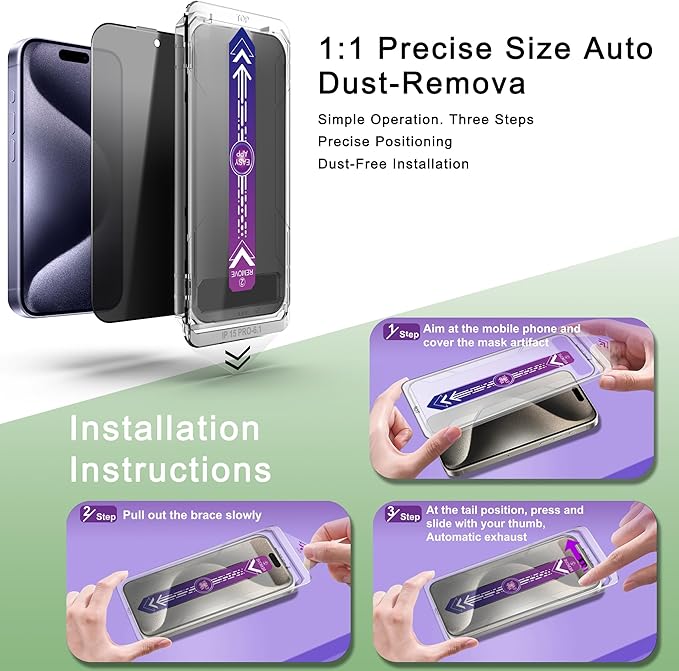 2 Pack Privacy Screen Protector - Image 3