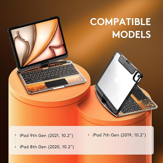 GUSGU Transparent Case with Wireless Keyboard - Image 2