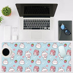 Mouse Pad Large Milk Box with Rabbit Non-Slip Gaming Desk Mat with Stitched - Image 2