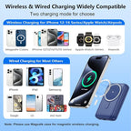 Magnetic Portable Charger for iPhone, 10800mAh 4-in-1 Wireless Power Bank - Image 6