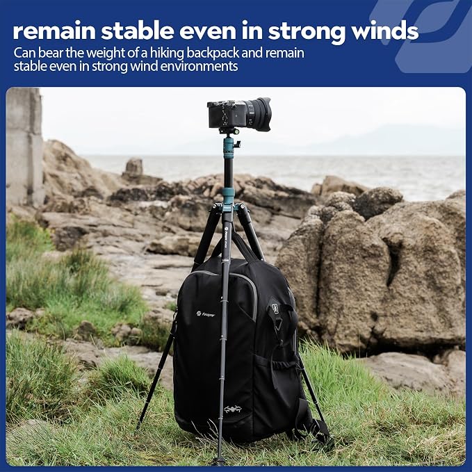 Fotopro Mini Tripod with Ball Head Phone Mount Detachable Selfie Stick Folded - Image 8