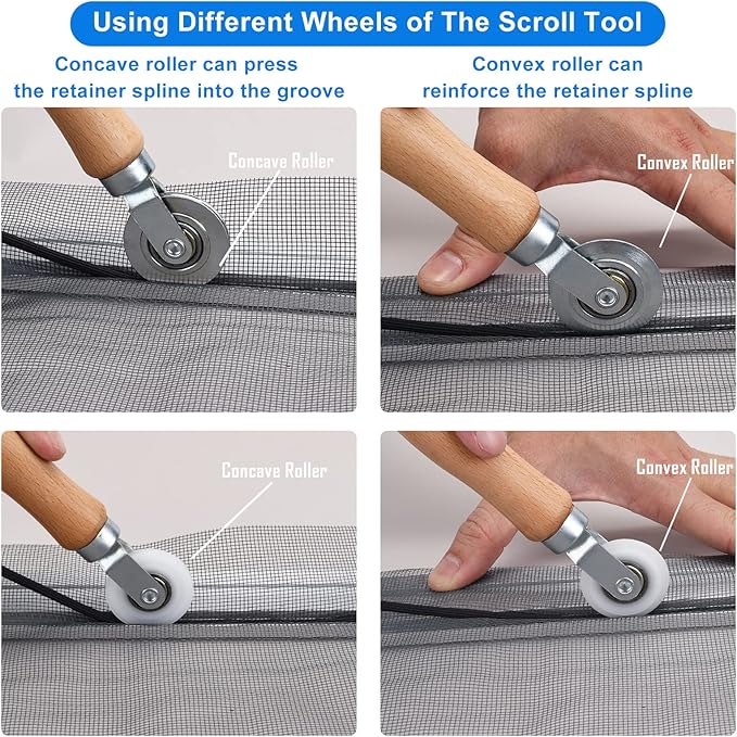 BAYTORY Upgrade Window Screen Repair Kit, Steel/Nylon Roller Tool - Image 3