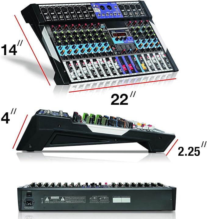Boytone 12 Channel Bluetooth Studio Audio Mixer - Image 4
