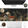 Large Gaming Mouse Pad for Desk, Cute Forest Mushroom Desk Mat, Starry Night by Eflxamz