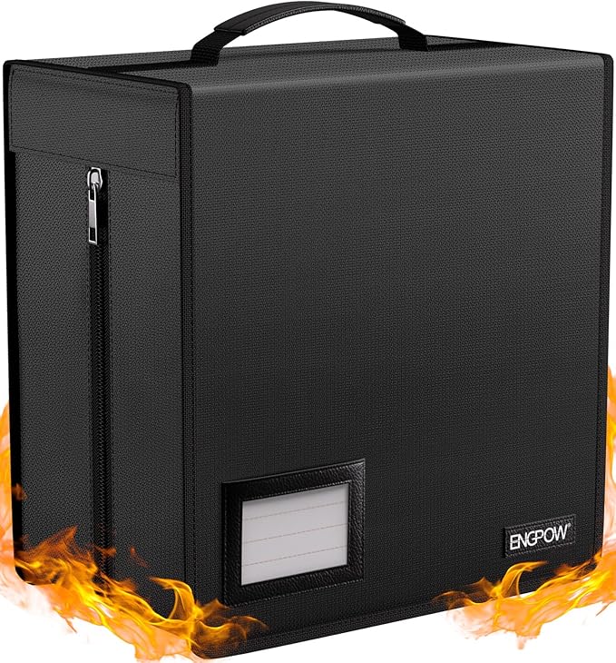ENGPOW Fireproof CD Case, CD/DVD Storage Box, 400 Capacity CD Binder DVD by ENGPOW