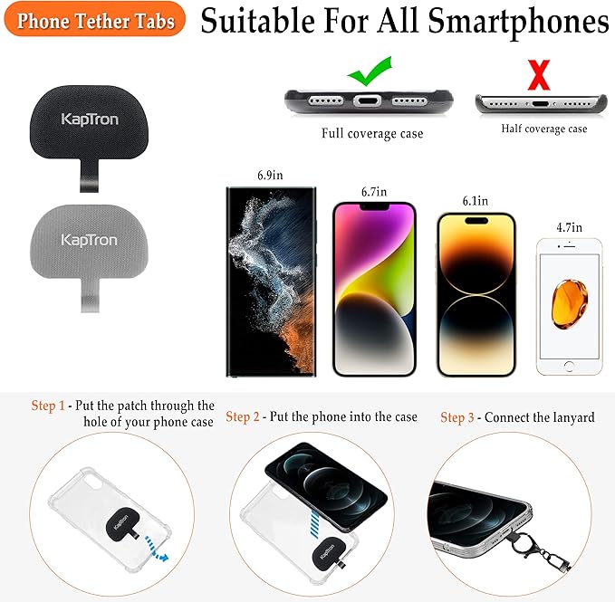 Universal Phone Lanyard with Wrist Strap, Adjustable Crossbody Cell Phone - Image 2