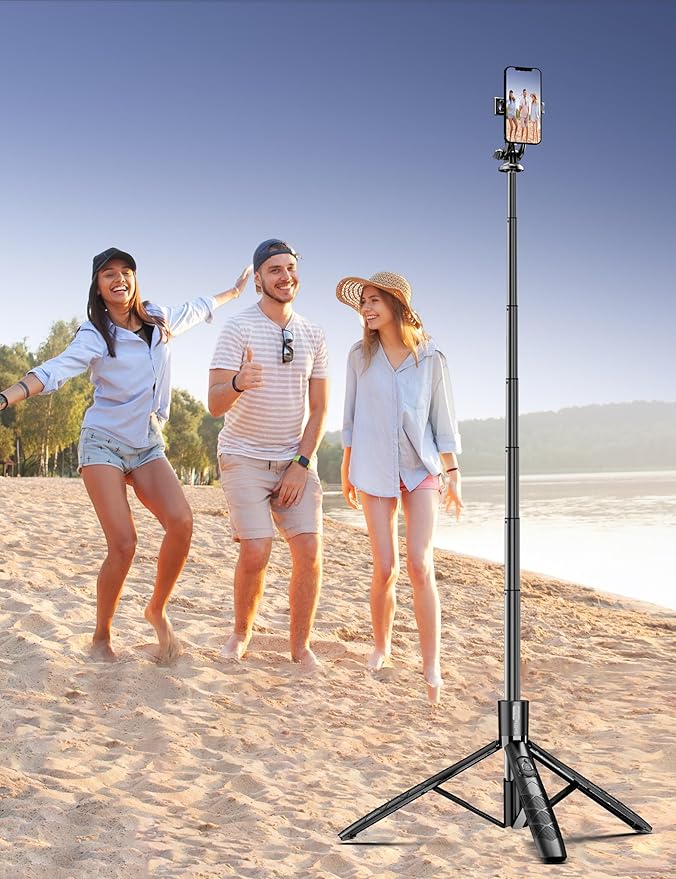 Aluminum 71" Phone Tripod with Remote, Extendable & Compatible with iPhone - Image 8