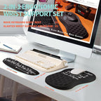2-in-1 Ergonomic Set, Wave Rise Keyboard Wrist Rest and Massage Bulge Slope - Image 5