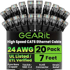 GearIT Cat 6 Ethernet Cable Pack by GEARit