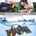 Colorful Cats and Butterflies Desk Mat, Large Watercolor Kittens Butterfly - Image 4