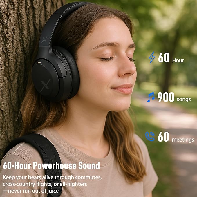 Riwbox Hybrid Active Noise Cancelling Headphones, Wireless Bluetooth Headset - Image 5