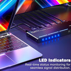 4K HDMI Splitter 1x4 with Audio Extractor, Downscaler & EDID, 4K@60Hz HDR HDMI - Image 8