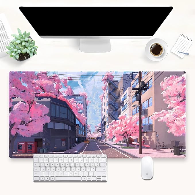 Japanese Cherry Blossom Mouse Pad by Cindasun