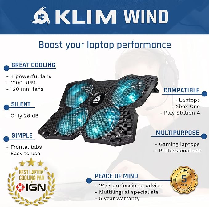KLIM Wind Laptop Cooling Pad - Image 2