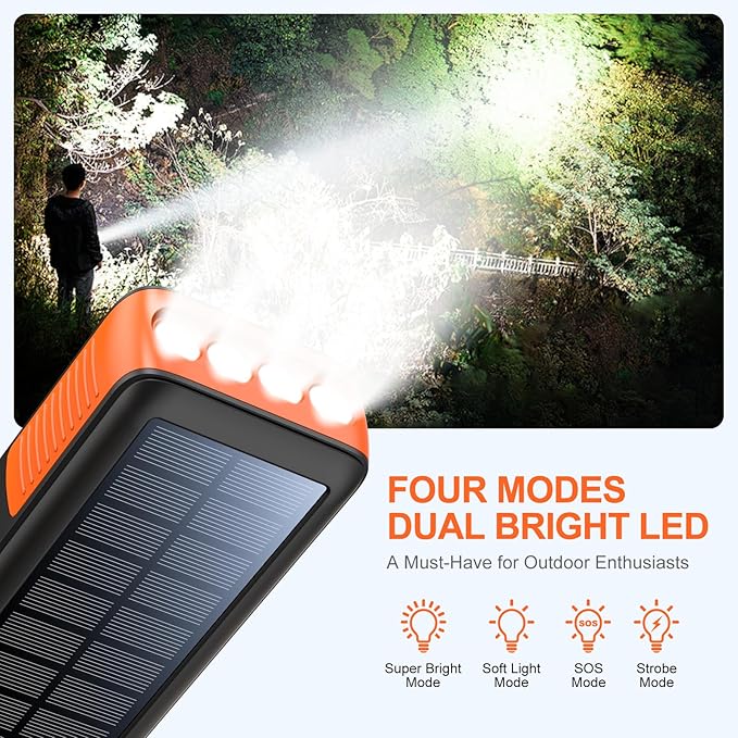 Solar Charger Power Bank 63200mAh, Portable Charger - Image 7
