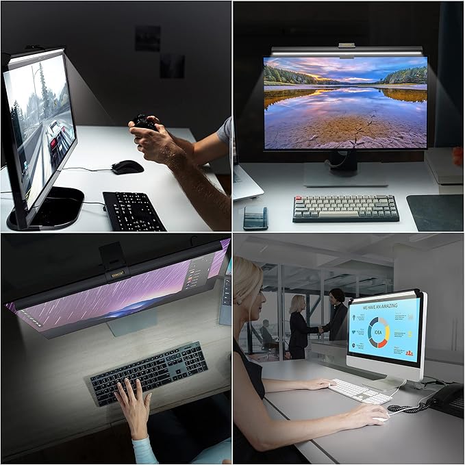 Computer Monitor Light Screen Light Bar e-Reading LED Task Lamp, 3 Color Modes - Image 3