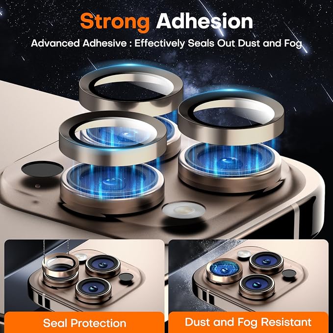 Camera Lens Protector for iPhone 16 Pro Max/16 Pro/15 Pro Max/15 Pro/14 Pro - Image 3