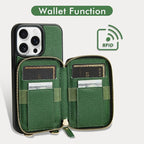 ZVE for iPhone 15 Pro Crossbody Wallet Case, Card Holder Phone Purse for Women - Image 8