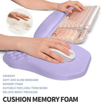 2-in-1 Ergonomic Set, Wave Keyboard Wrist Rest and Massage Slope Mouse Pad - Image 4