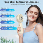 Portable Handheld Fan, 5000mAh Rechargeable Battery, Max 15H Cooling, 4 Speeds - Image 3