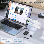 SD 4.0 Card Reader, UHS-II Micro SD Card Reader Memory - Image 2