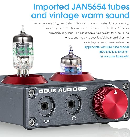 Douk Audio T4 PRO Vacuum Tube Phono Preamp, MM Turntable Preamplifier, GE5654 - Image 6