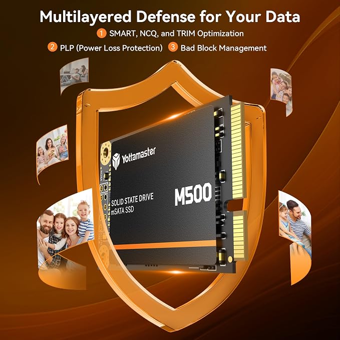 Yottamaster M500 1TB mSATA SSD SATA III 6Gb/s, mSATA Internal Solid State Drive - Image 6
